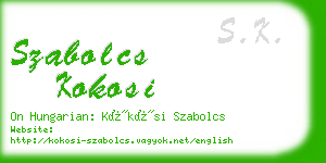 szabolcs kokosi business card